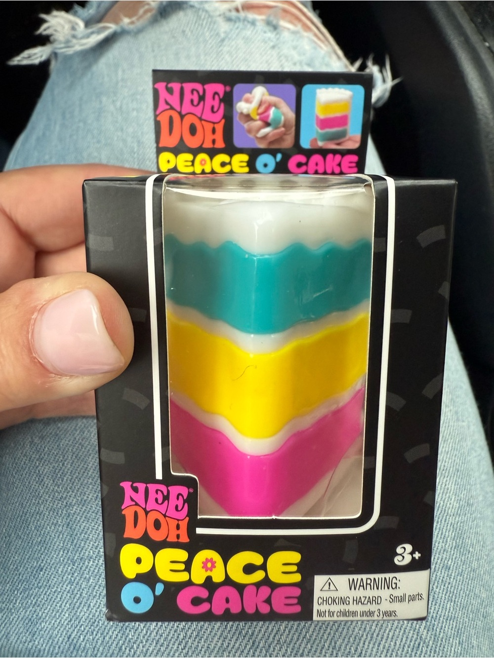 NeeDoh Peace O' Cake Squishy -Pink, Yellow, Blue, White
